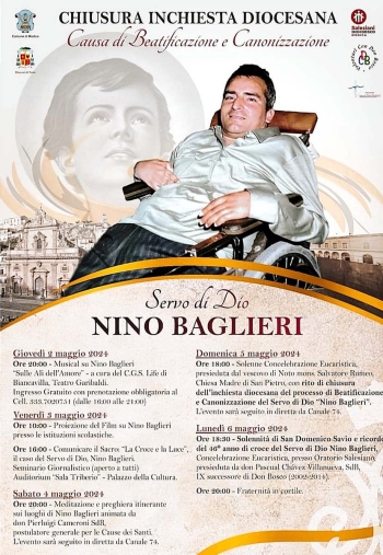 Italy – Awaiting closure of the diocesan phase of the process of Beatification and Canonisation of Nino Baglieri