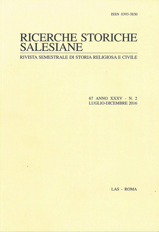 RMG – Recherches Historique Salésiennes n° 67