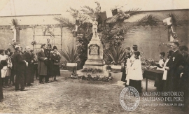 Pérou - Bénédiction du monument en l'honneur de Dominique Savio dans la maison salésienne de Magdalena del Mar