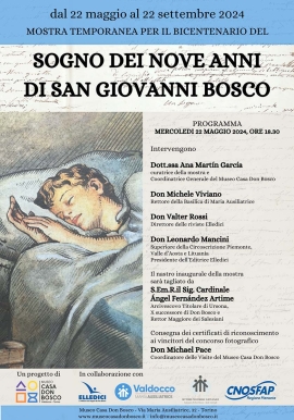 Italia – Inaugurazione della Mostra Temporanea per il Bicentenario del Sogno dei Nove Anni di San Giovanni Bosco presso il Museo Casa Don Bosco