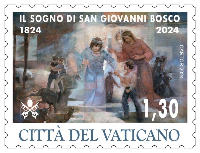 Vatican – Un timbre et une oblitération postale pour le bicentenaire du Rêve de Neuf Ans de Don Bosco