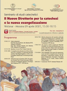 Italie – Le Nouveau Directoire pour la Catéchèse et la nouvelle évangélisation. Un webinaire de l'ITST de Messine