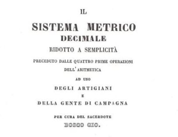 Don Bosco and the metric decimal system