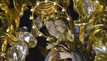 Italie - Détails de la statue de Marie Auxiliatrice