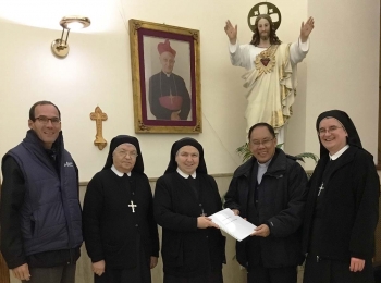 Italie - Le P. Maravilla rencontre la Mère Générale des Soeurs Oblates du Sacré-Coeur