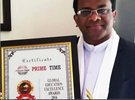 India - Fr John Parankimalil given the 2016 Global Award for Educational Excellence