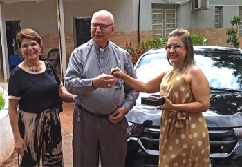 Brésil - L'Archevêque Émérite de Campo Grande a fait don d'une voiture à une école salésienne