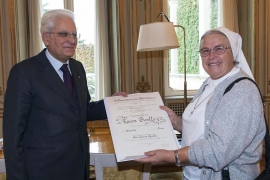 Italia - El Presidente Mattarella otorgó el honor a Sor Girotto, FMA