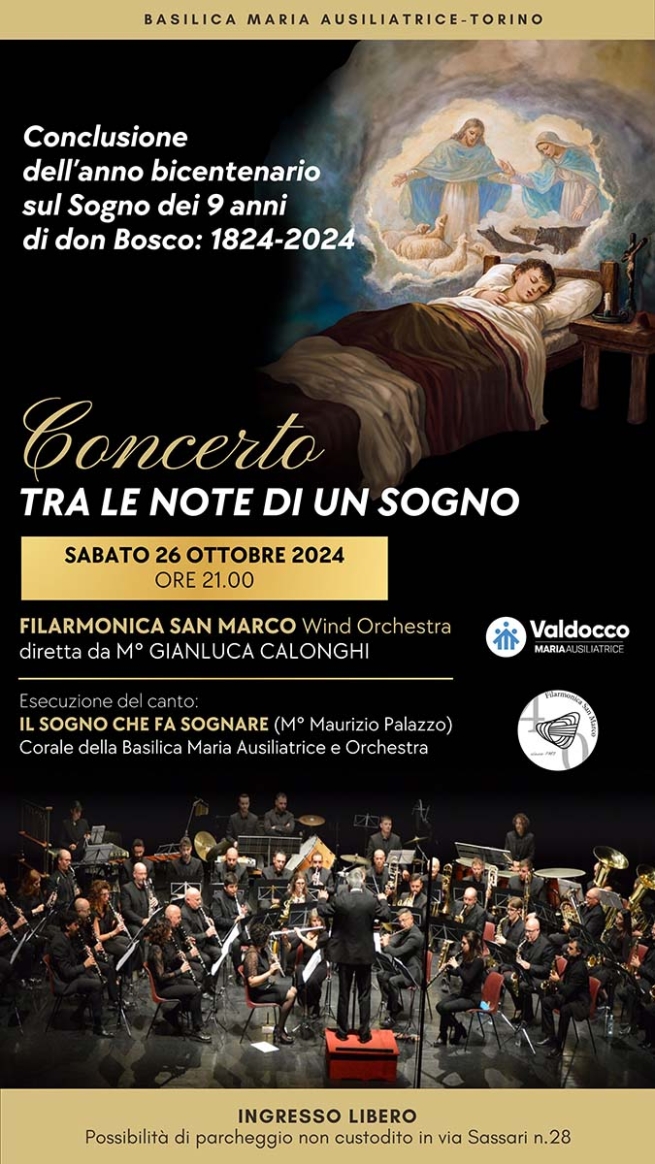 Italia – Un concerto per concludere l’Anno Bicentenario del Sogno dei Nove Anni di Don Bosco presso la Basilica di Maria Ausiliatrice di Torino