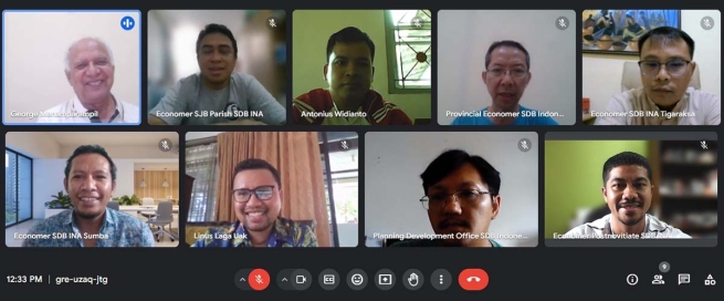 Indonesia – Online meeting of economers in the INA Vice-Province involves Fr Menamparampil