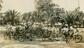 Belgian Congo - Salesian pupils on their way home.