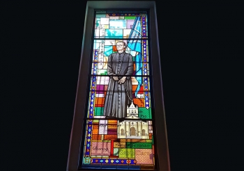 Hungary - A large glass window dedicated to the Servant of God Jose Vandor