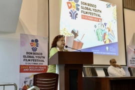 India – La aclamada directora Manju Borah en la proyección del "Don Bosco Global Youth Film Festival" (DBGYFF) 2023 realizada en la "Universidad Don Bosco de Assam" (ADBU)