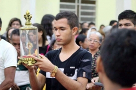 Brasil - Peregrinación con las reliquias de Santo Domingo Savio