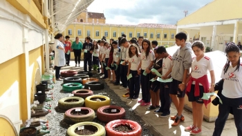 Brasil - Jardín comunitario, sendero ecológico y exposiciones en la Semana del Medio Ambiente Salesiano