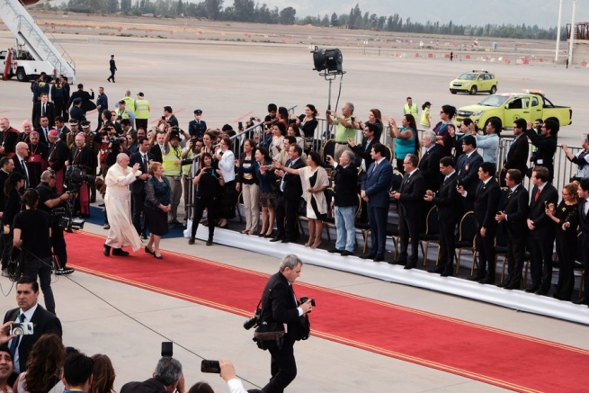 Chile - Llegada del Papa Francisco a Santiago, Chile