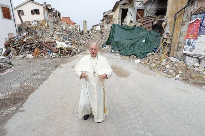 Italy - Visit of Pope Francis to Amatrice