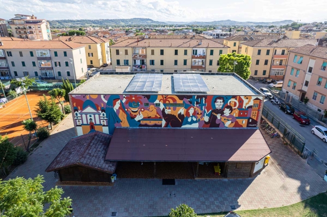 Italy - The educative and pastoral community of the Salesian St Dominic Savio Oratory celebrates the bicentennial of Don Bosco's dream at the age of nine with a mural